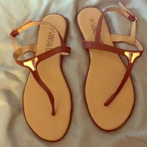 Camel colored sandals